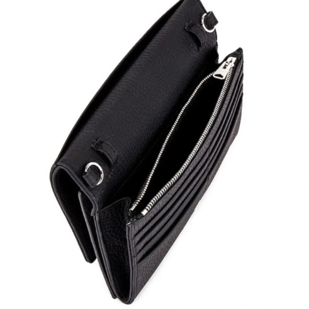 All Saints Fetch Leather/Chain Crossbody Wallet - Picture 4 of 16